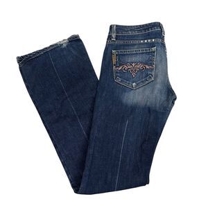 Paige Laurel Canyon Low Rise Bootcut Jeans Womens 29x34 Denim Festival Y2K Boho